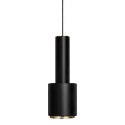 A110 Hand Grenade Black Ring Brass Pendant Light - view 1