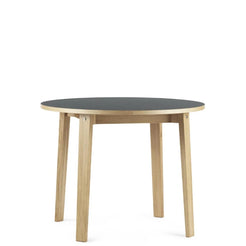 Slice Table Black Linoleum Oak Round Table 950 - view 1