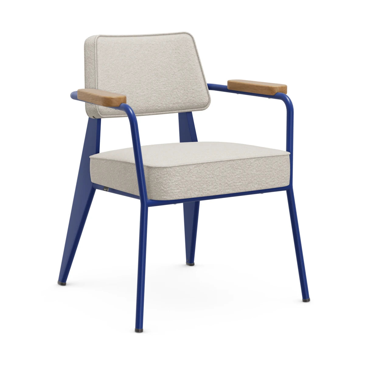 Fauteuil Direction Ivory Pearl Nubia Prouve Bleu Marcoule - view 1