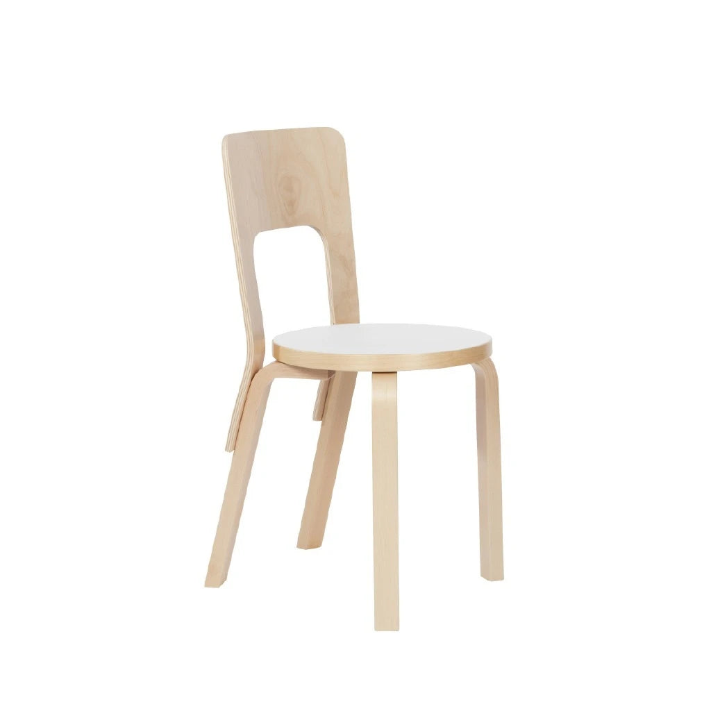 Chair 66 White Laminate Dining Chair - view 1