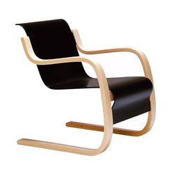 42 Armchair Birch-Lacquered Black - view 1