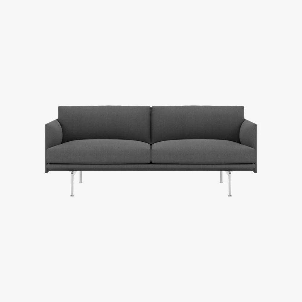 OUTLINE Sofa 2-Seater Remix 163/Aluminium - view 1