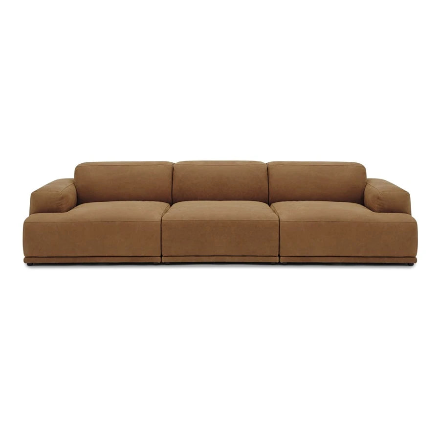 Connect Soft Modular Sofa 3-Seater Grace Leather Cognac - view 1