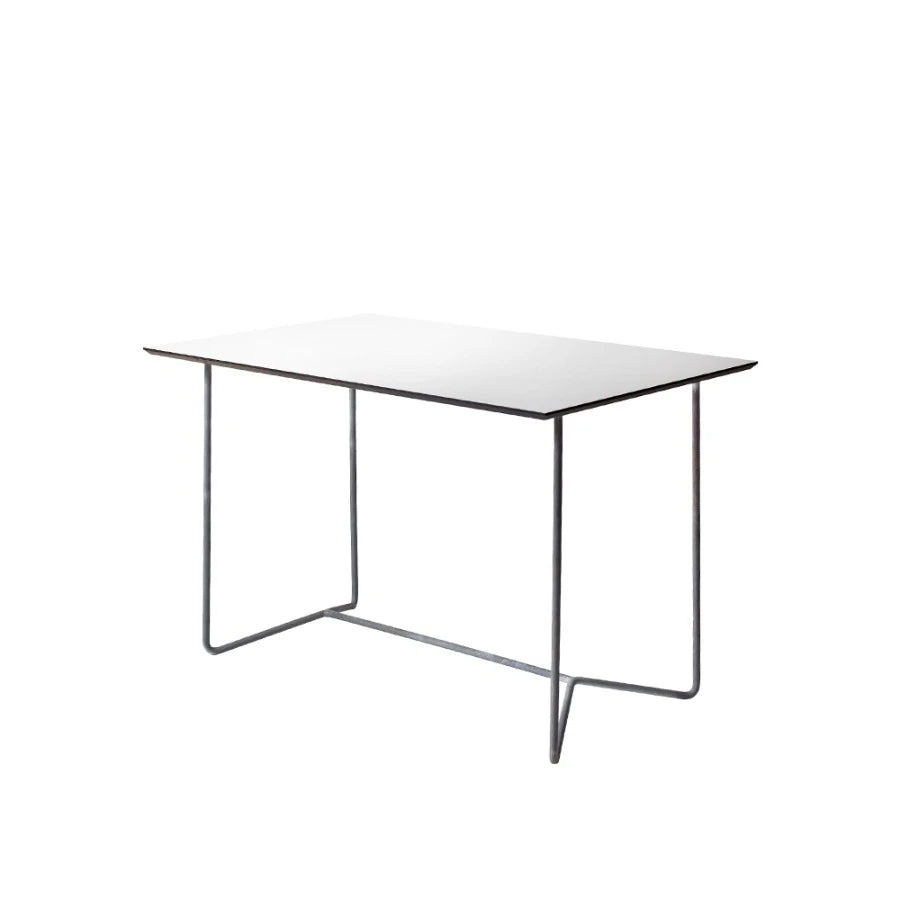 High Tech Table 110 Galvanized/White - view 1