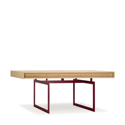 Office Desk Natural Oak-Japanese Red - view 1