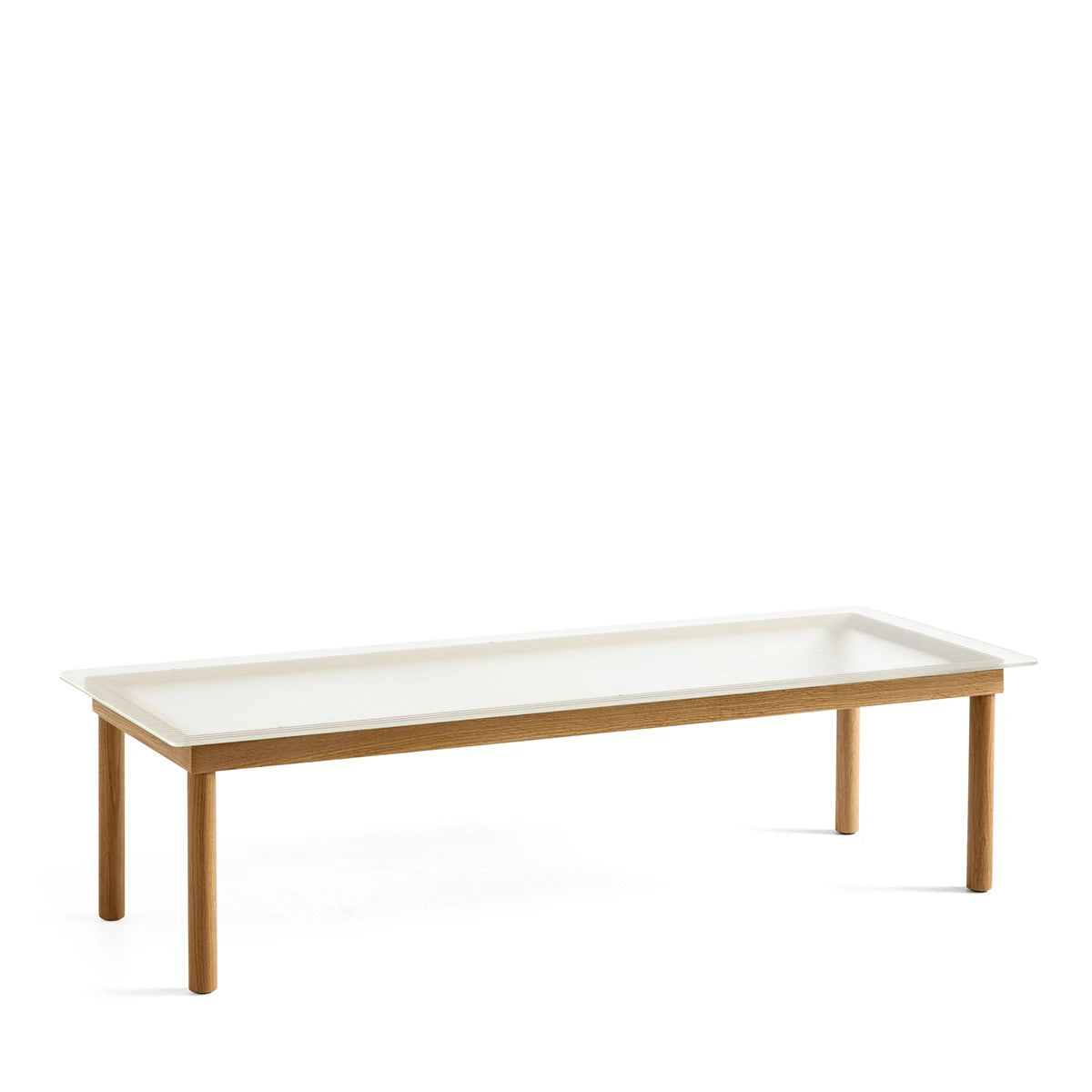 Kofi Table 140 x 50 Reeded Glass-Oak - view 1