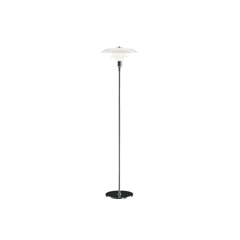 PH 3½-2½ Glass Chrome Floor Lamp - view 1