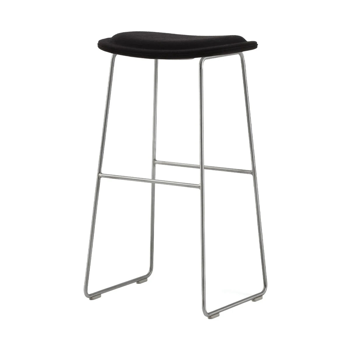 Hi Pad Stool 983 Black Leather-Steel Base - view 1