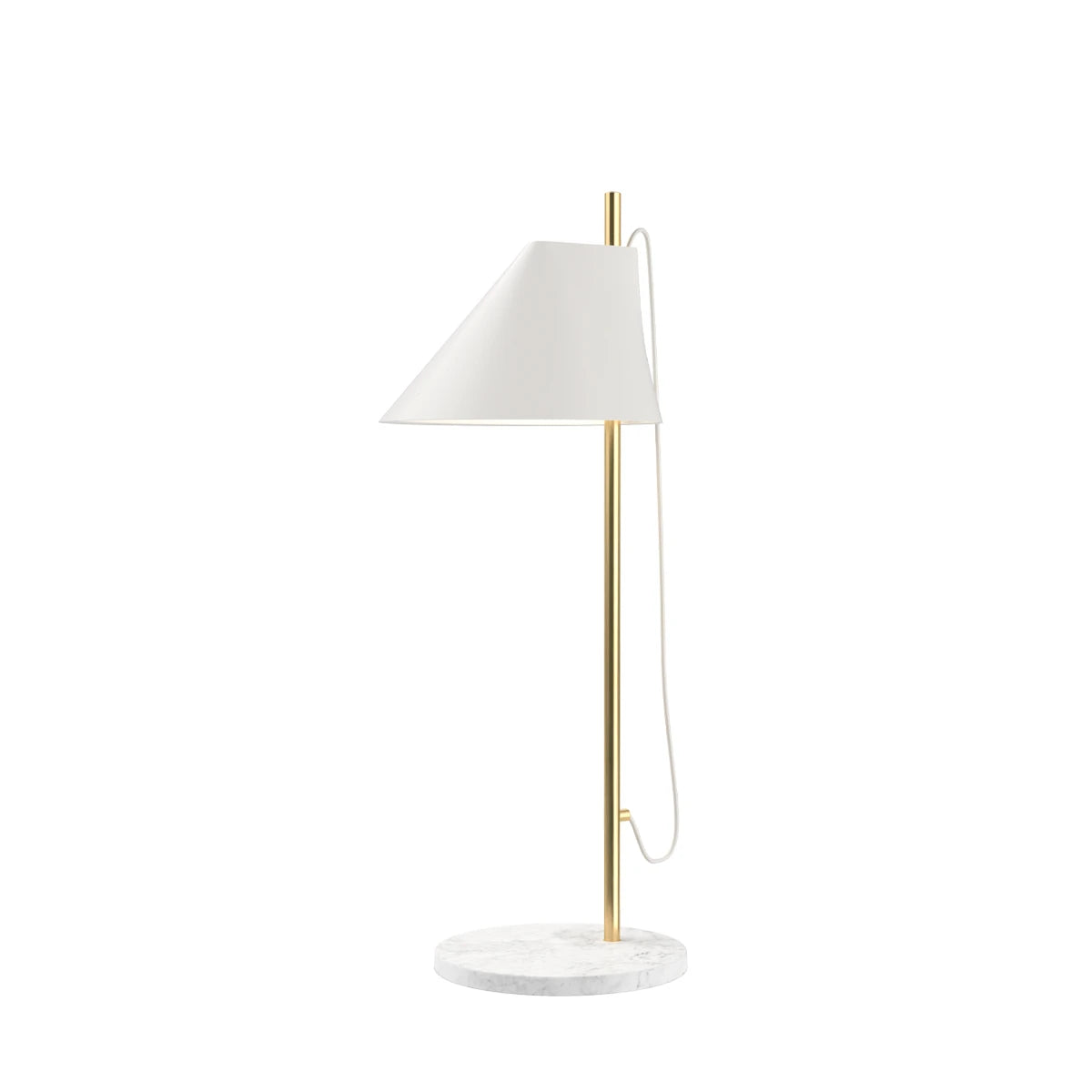 Yuh Table Brass-Marble-White - view 1