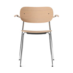 Co Dining Chair with Armrest Oak-Chrome - view 1