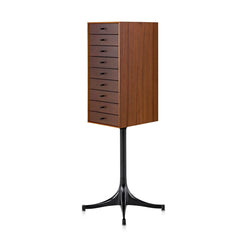 Nelson Miniature Chest 9 Drawers Walnut-Black - view 1