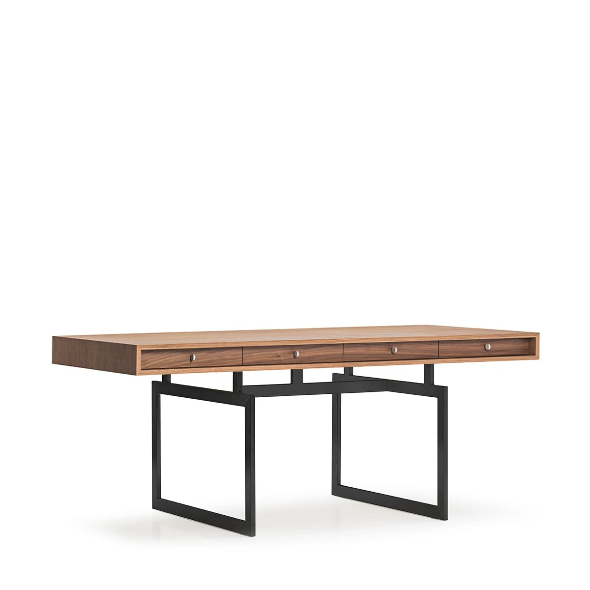 Office Desk Walnut-Dark grey - view 1