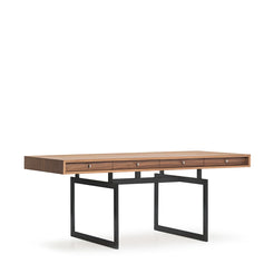 Office Desk Walnut-Dark grey - view 1