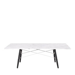 Eames Coffee Table Rectangular Marble-Ebony-Chrome - view 1