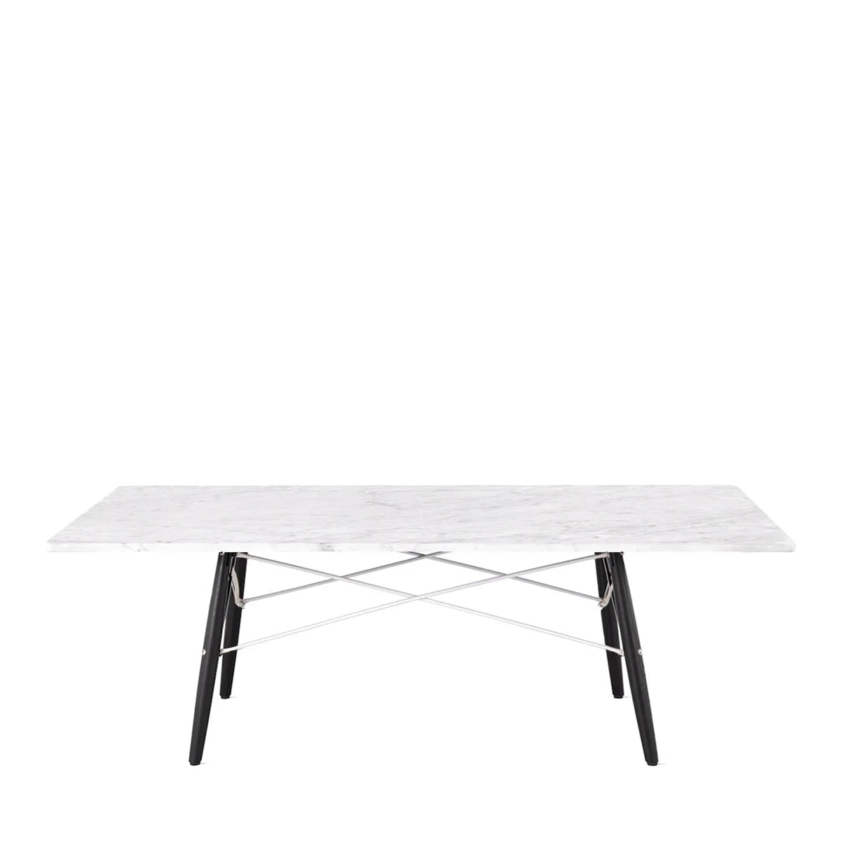 Eames Coffee Table Rectangular Marble-Ebony-Chrome - view 1