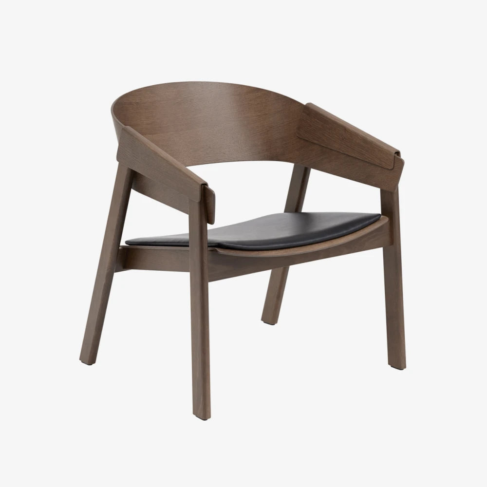 Cover Lounge Chair Refine Black/Black Stained Dark Brown - view 1
