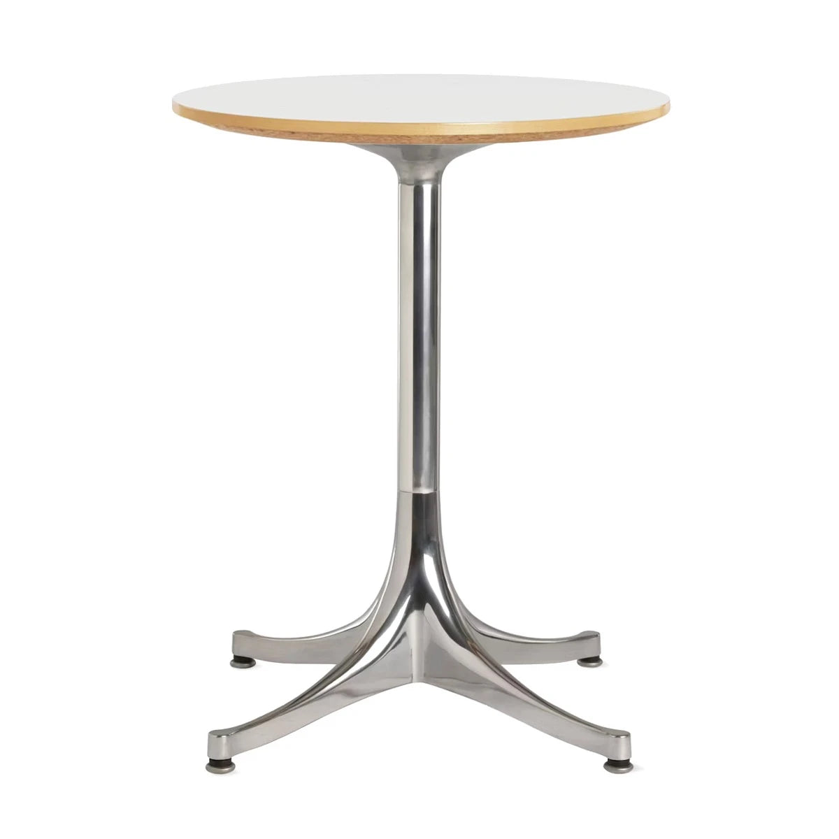 Nelson Pedestal Side Table White-Aluminum Base Ø43 - view 1
