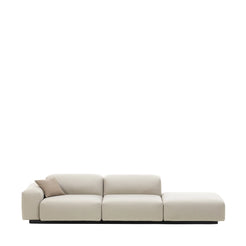 soft modular sofa 3-seater fabric laser RE warm grey-cream - view 1