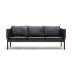 CH163 Walnut Oil Black B 3-Seater Sofa - view 1