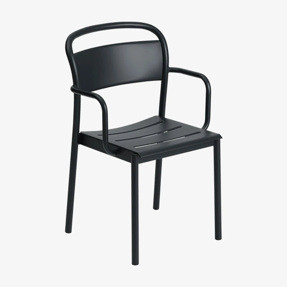 Linear Steel Arm Chair Black - view 1