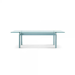 LC6 Clear Glass, Light Blue Base - 6 Table Tube D'Avion - view 1