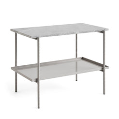 Rebar Side Table 75 x 44 Grey Marble-Fossil Grey - view 1