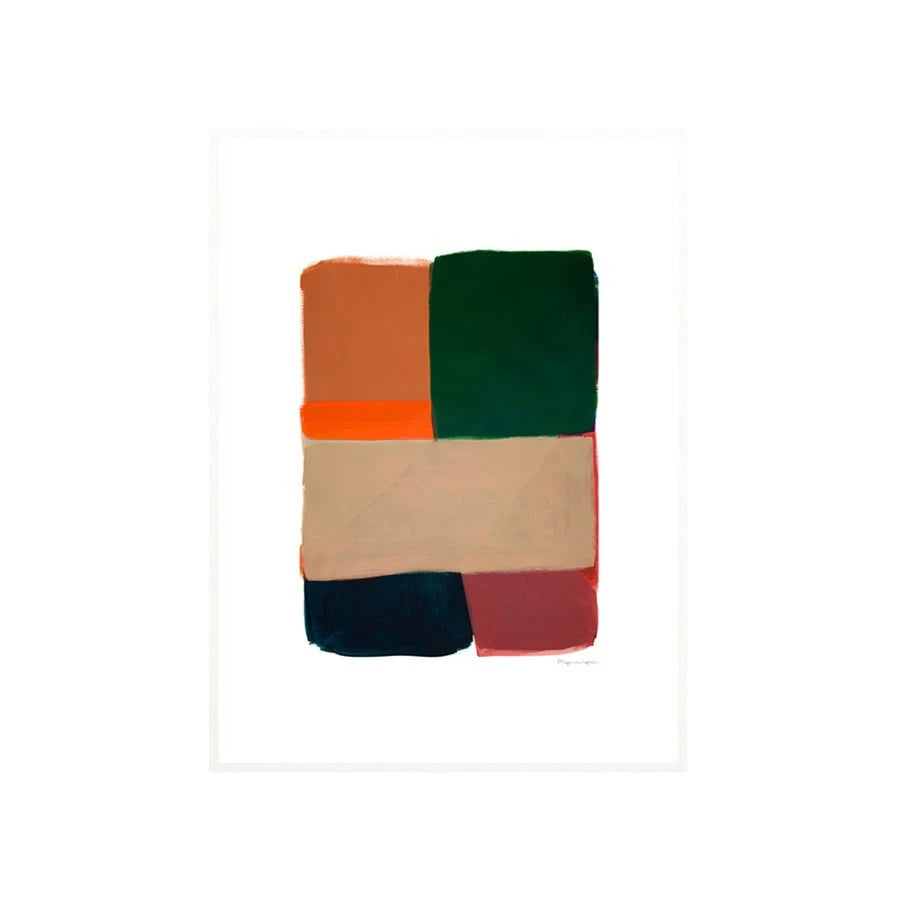 The Poster Club Berit Mogensen Lopez Colour Squares 02 White Aluminum Frame 500 x 700 - view 1