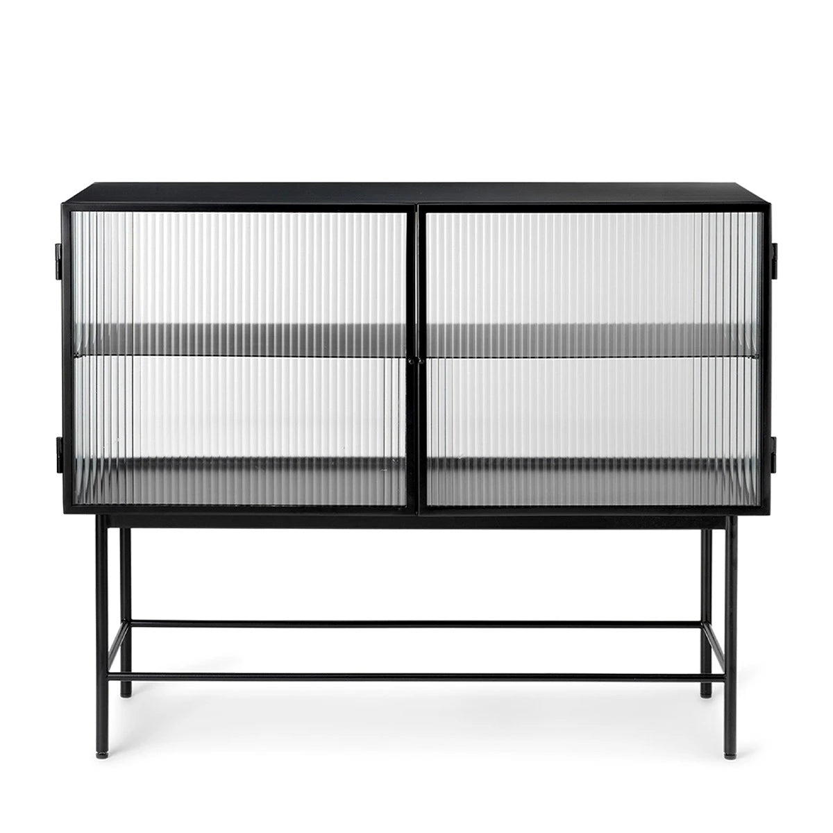 Haze Sideboard Reeded Glass Black - view 1