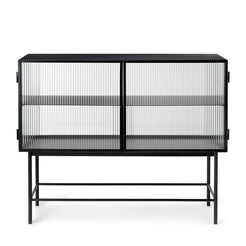 Haze Sideboard Reeded Glass Black - view 1