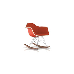 Eames Upholstered Molded Plastic Armchair, Rocker Base - Orange - view 1
