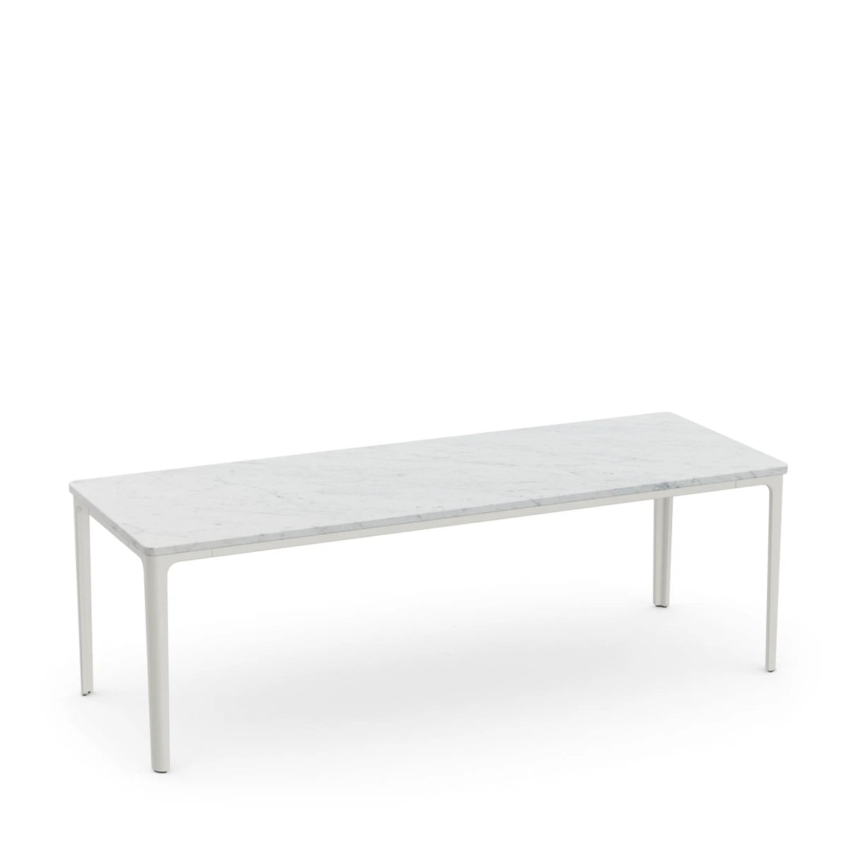 Plate Coffee Table Marble White 41 x 113 - view 1