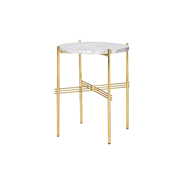 TS side Table 40 Brass Frame - view 1