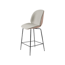 Beetle Counter Chair Front Upholstered Black Leg, Pink Shell/Waterborn0123 - view 1