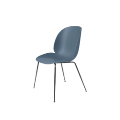 Beetle Dining Chair Black Chrome Frame / Smoke Blue - view 1