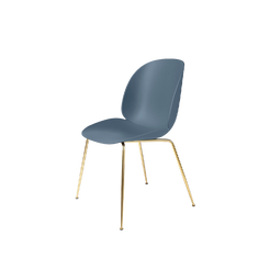 Beetle Dining Chair Brass Frame / Smoke Blue - view 1