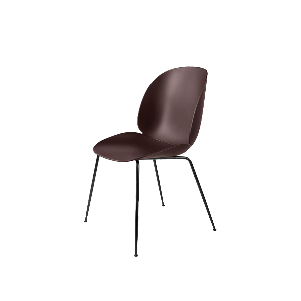 Beetle Dining Chair Black Frame / Dark Pink - view 1