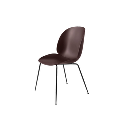 Beetle Dining Chair Black Chrome Frame / Dark Pink - view 1