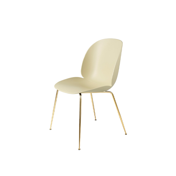 Beetle Dining Chair Brass Frame / Pastel Green - view 1