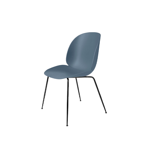 Beetle Dining Chair Black Frame / Smoke Blue - view 1