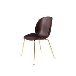 Beetle Dining Chair Brass Frame / Dark Pink - view 1