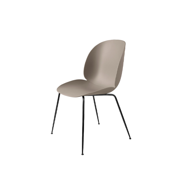Beetle Dining Chair Black Chrome Frame / New Beige - view 1