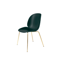 Beetle Dining Chair Brass Frame / Dark Green - view 1