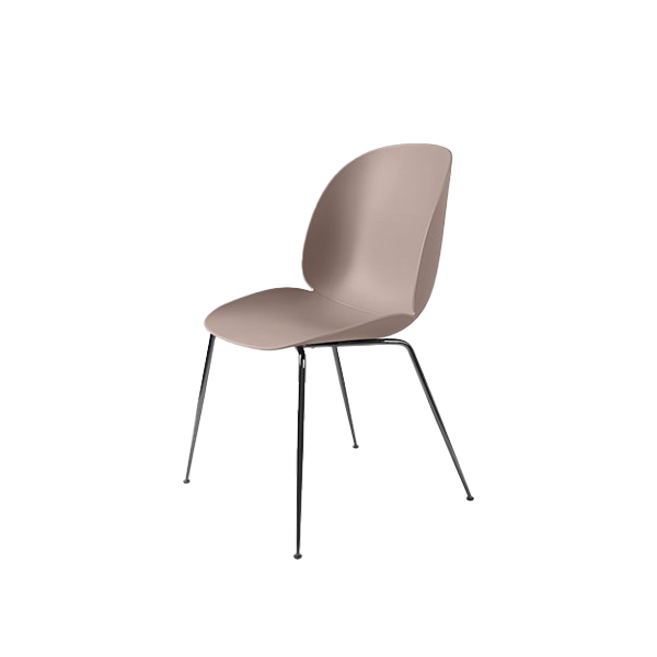 Beetle Dining Chair Black Chrome Frame / Sweet Pink - view 1