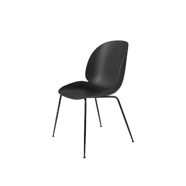 Beetle Dining Chair Black Chrome Frame / Black - view 1
