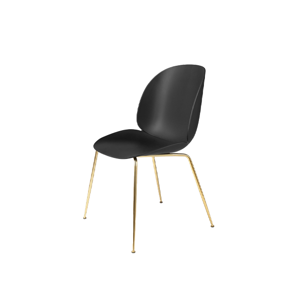 Beetle Dining Chair Brass Frame / Black - view 1