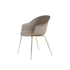 Bat Dining Chair Brass Frame/New Beige - view 1