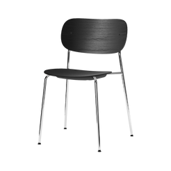Co Chair Chrome/Black Oak - view 1