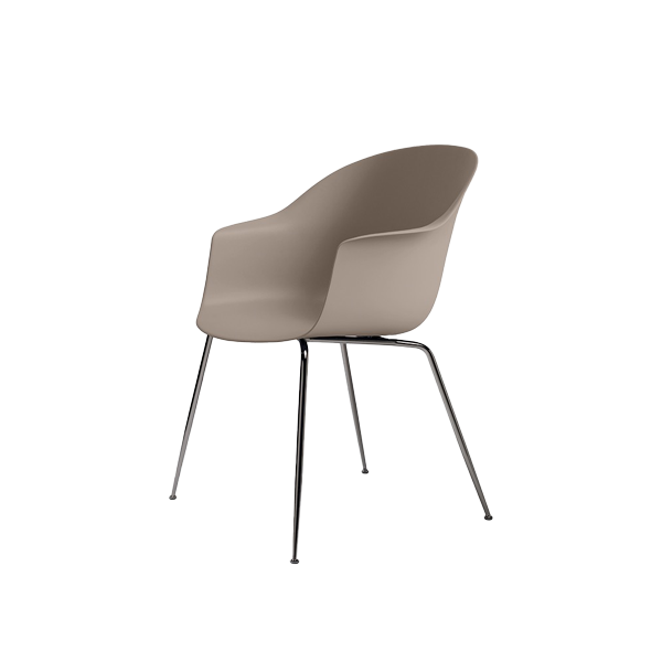Bat Dining Chair Blackchrome Frame/New Beige - view 1