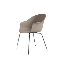 Bat Dining Chair Blackchrome Frame/New Beige - view 1