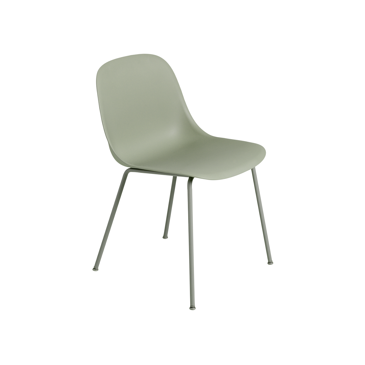 FIBER SIDE CHAIR TUBE BASE DUSTY GREEN - view 1